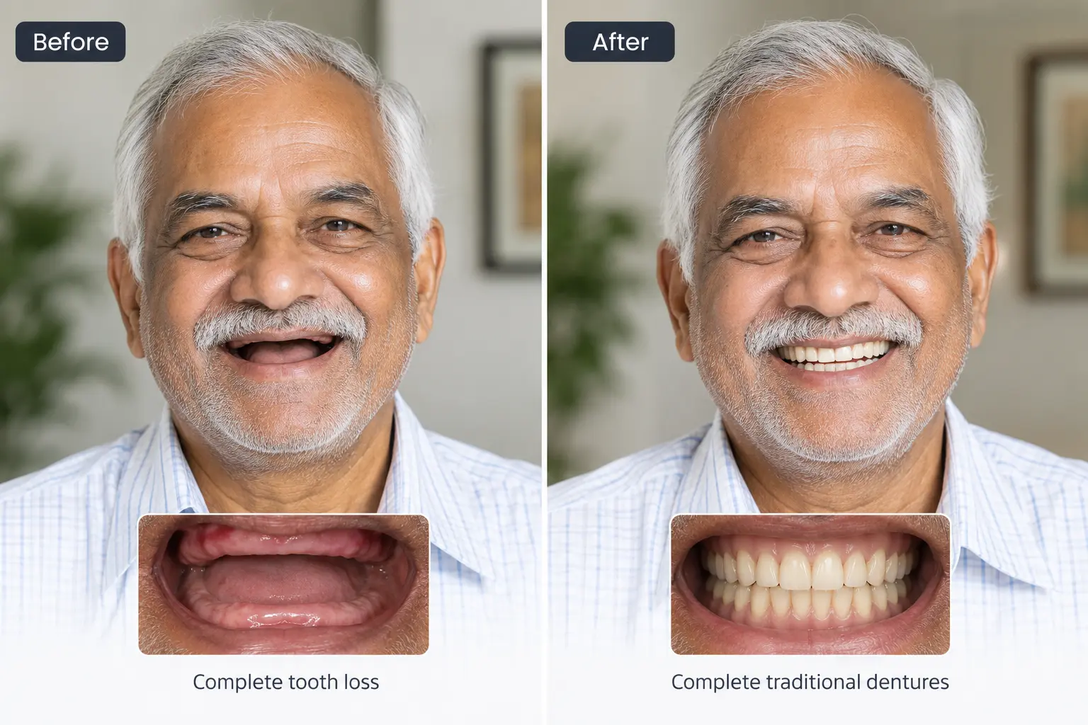Traditional BPS Dentures at Oraa Care Smile Dental Clinic Dwarka